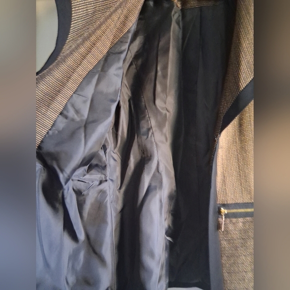 Vintage Nubiano Blazer Black Gold Regency Wedding Workwear Office 8 - Picture 6 of 8